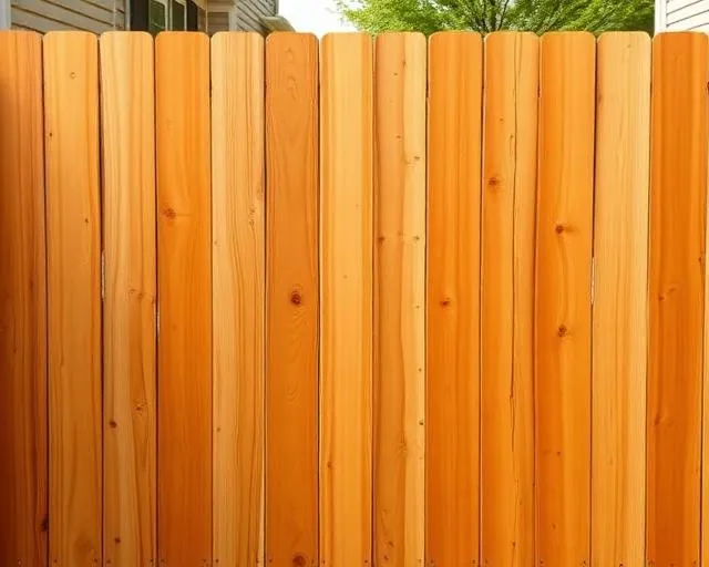 Custom fence installation of Western Red Cedar privacy fence by EleFence professional fence installers in Austin TX backyard